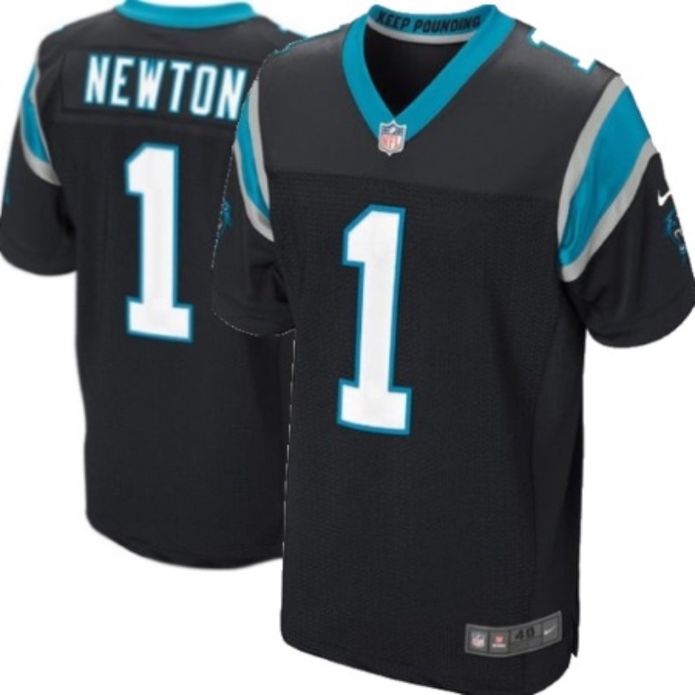 Cam Newton Home Black XL NFL Panthers Jersey